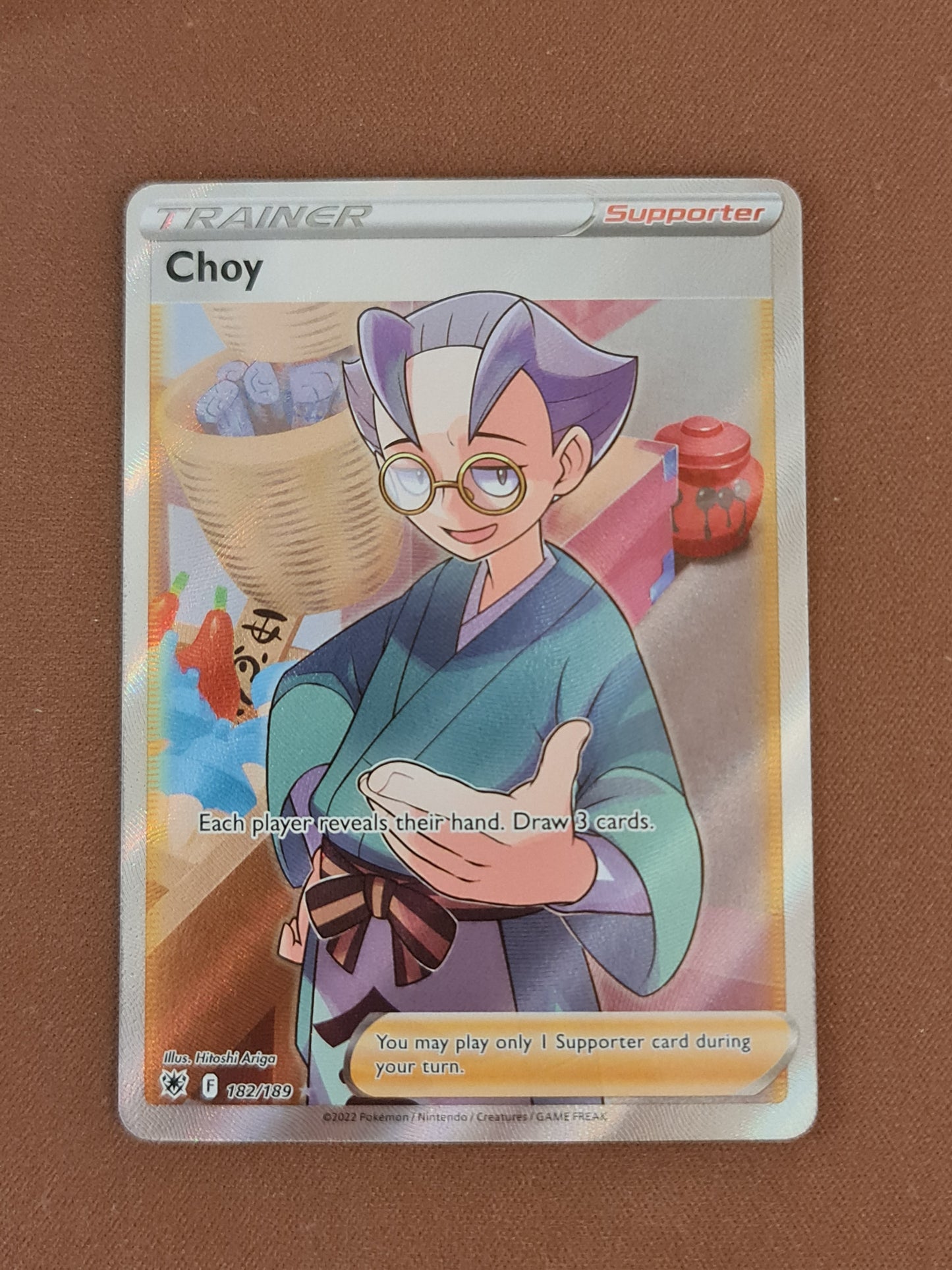 Pokemon Card Astral Radiance 182/189 Choy Supporter Full Art