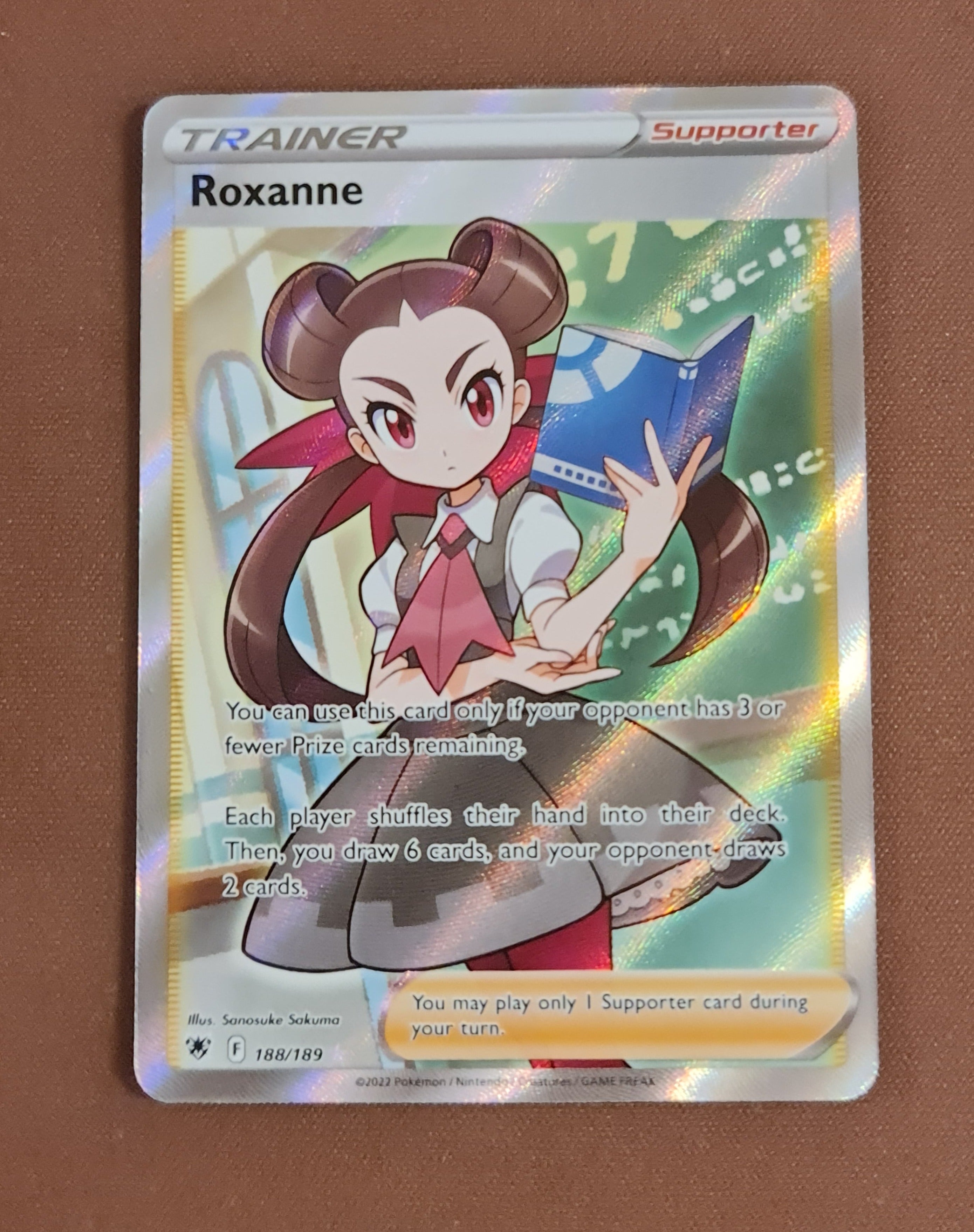 Pokemon Card Astral Radiance 188/189 Roxanne Supporter Full Art –  Brokenvase Games