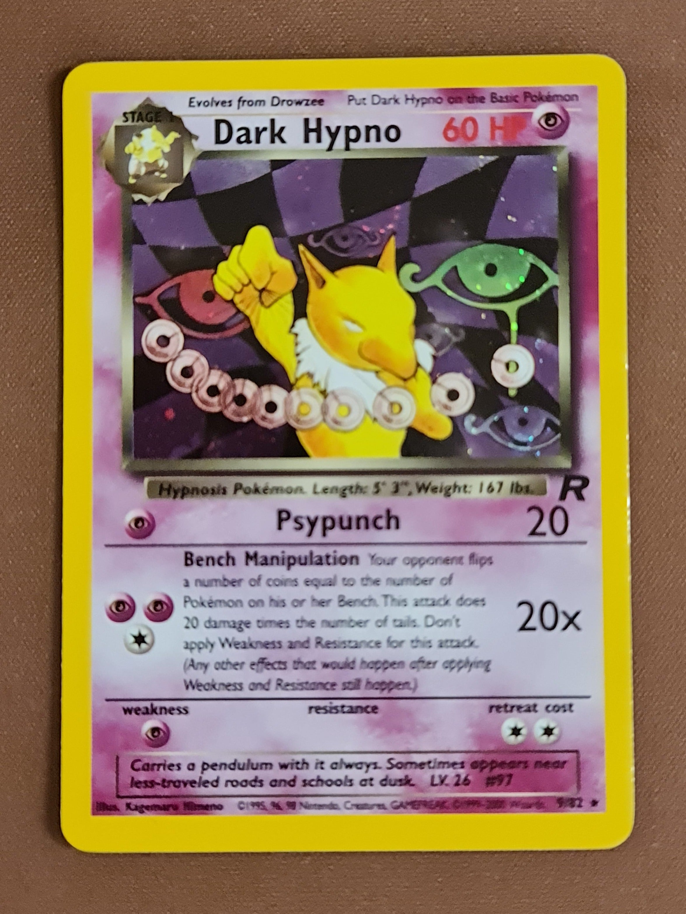Pokemon Card Team Rocket 9/82 009/082 Dark Hypno Holo Rare Brokenvase Games Pokemon Card Team Rocket 9/82 009/082 Dark Hypno Holo Rare Brokenvase Games