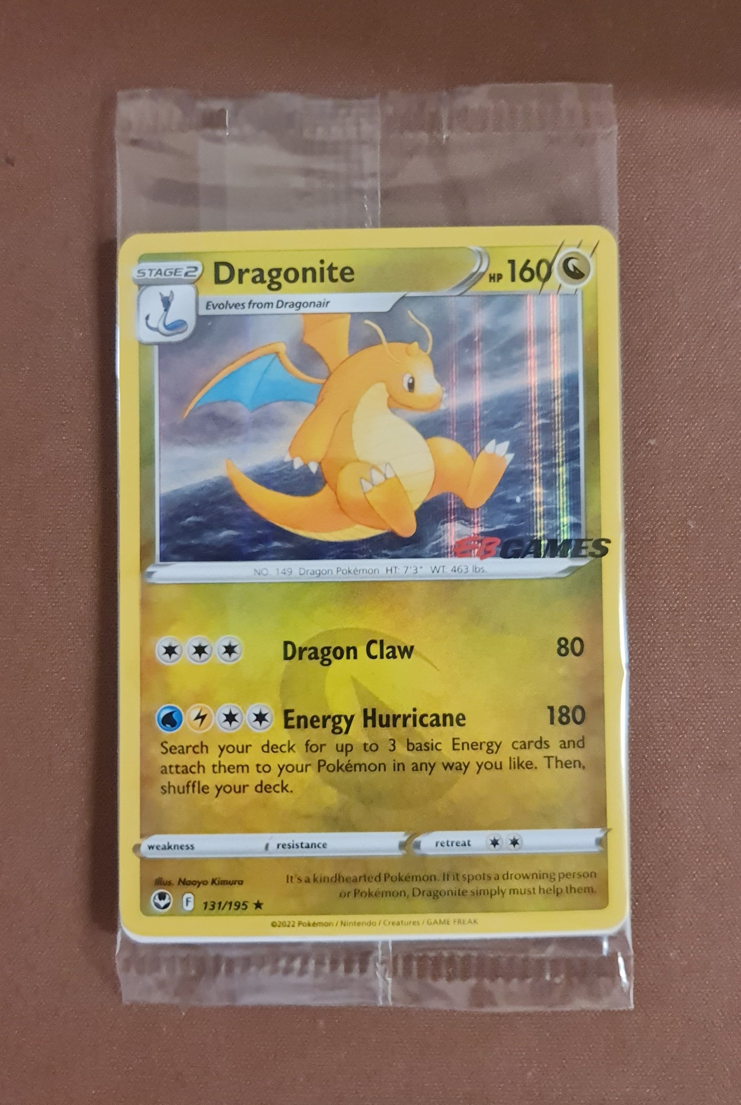 Pokemon Card Silver Tempest *SEALED*Dragonite 131/195 *EB Games Stamped*