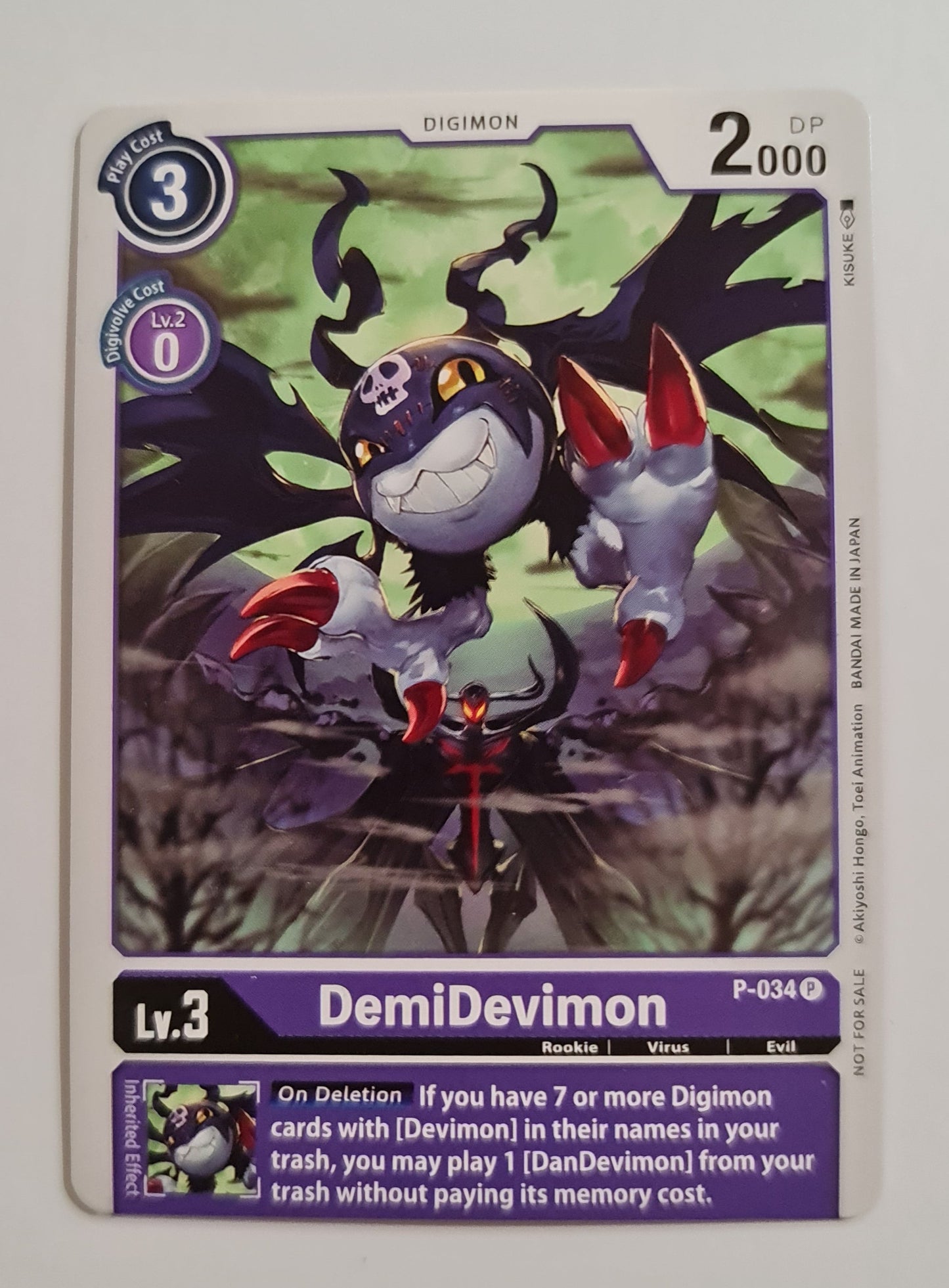Digimon Card DemiDevimon P-034 P