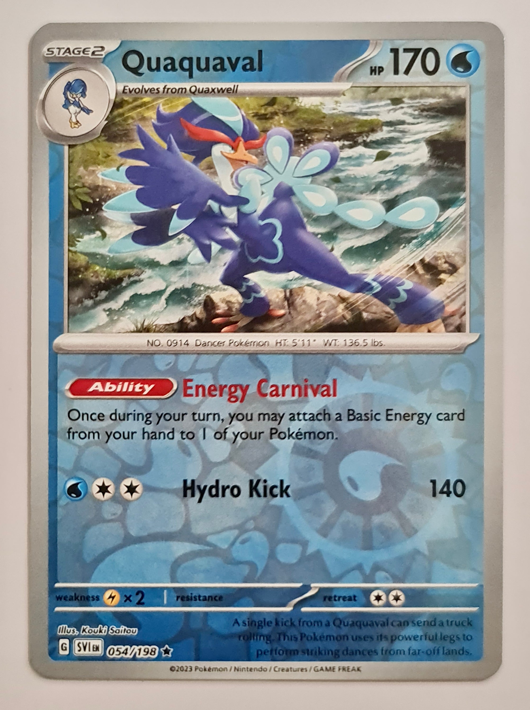 quaquaval pokemon card price Pokemon Card Scarlet & Violet 054/198 54/198 Quaquaval Reverse Holo Ra –  Brokenvase Games
