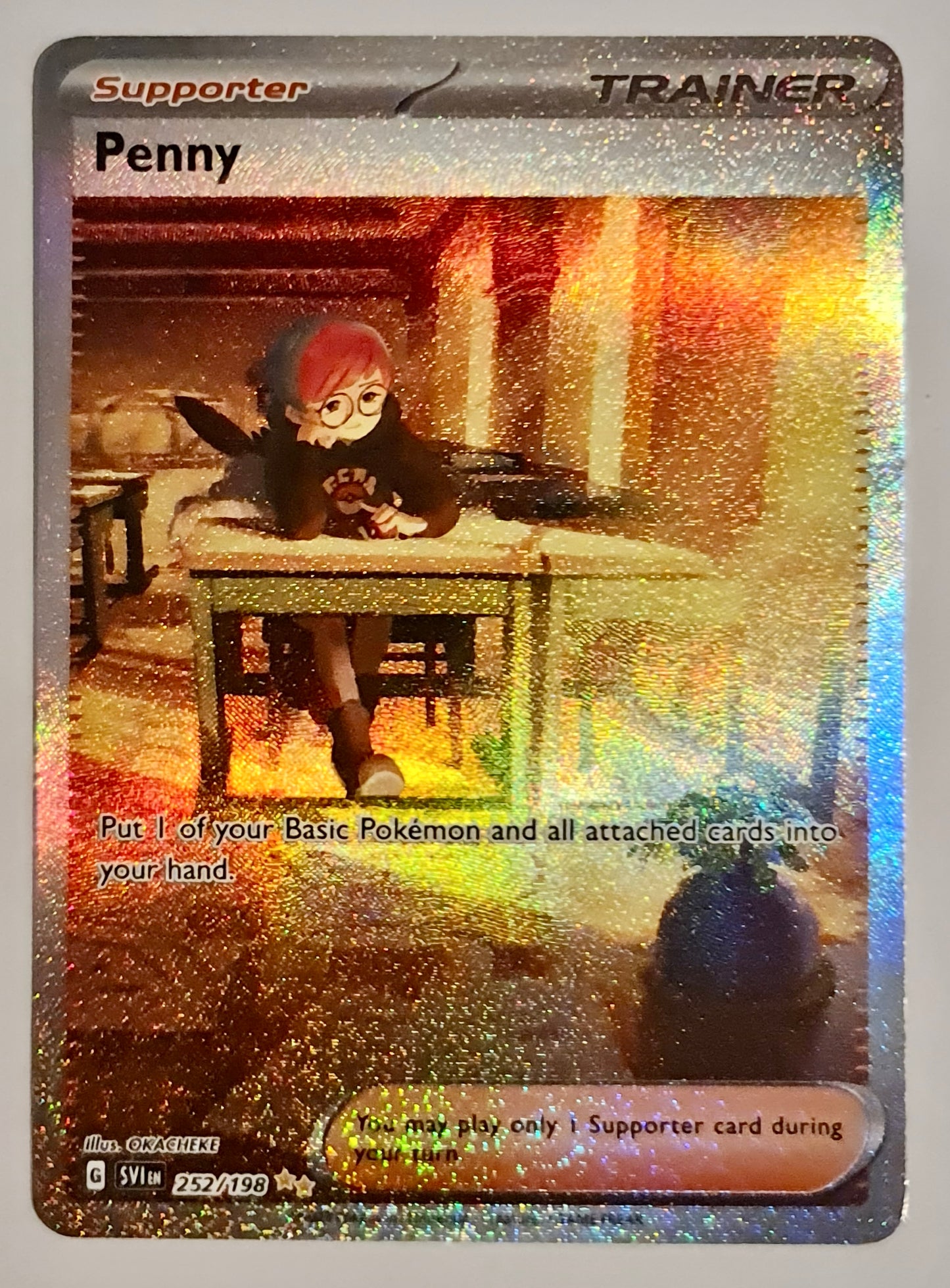 Pokemon Card Scarlet & Violet 252/198 Penny Supporter Special Illustration Rare *MINT*