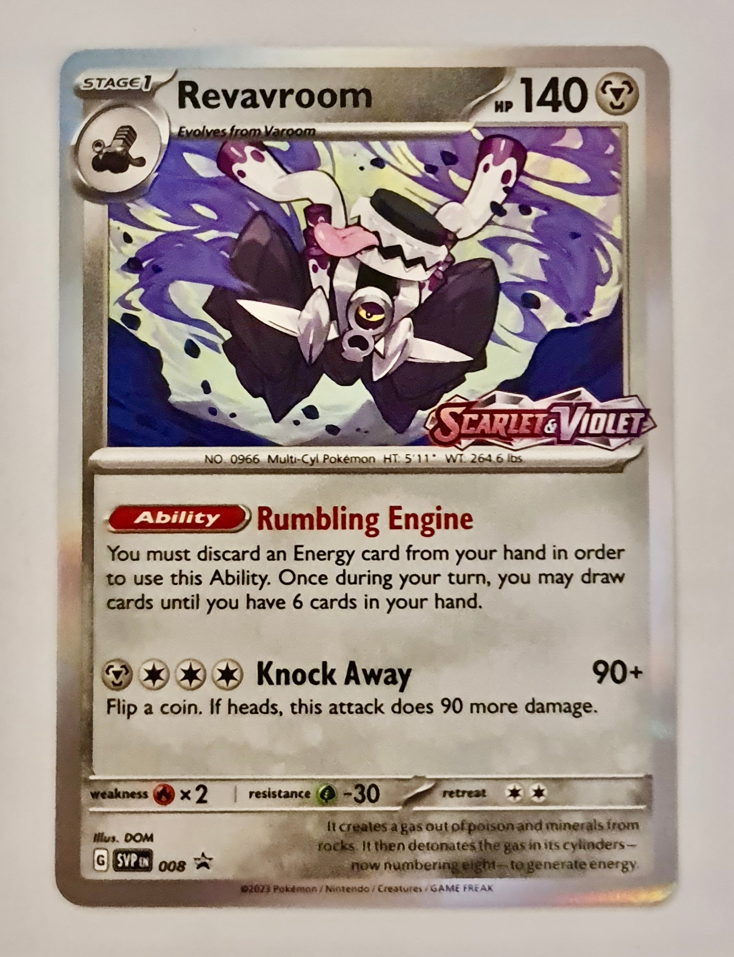 Pokemon Card SVP-En 008 Revavroom Prerelease promo – Brokenvase Games