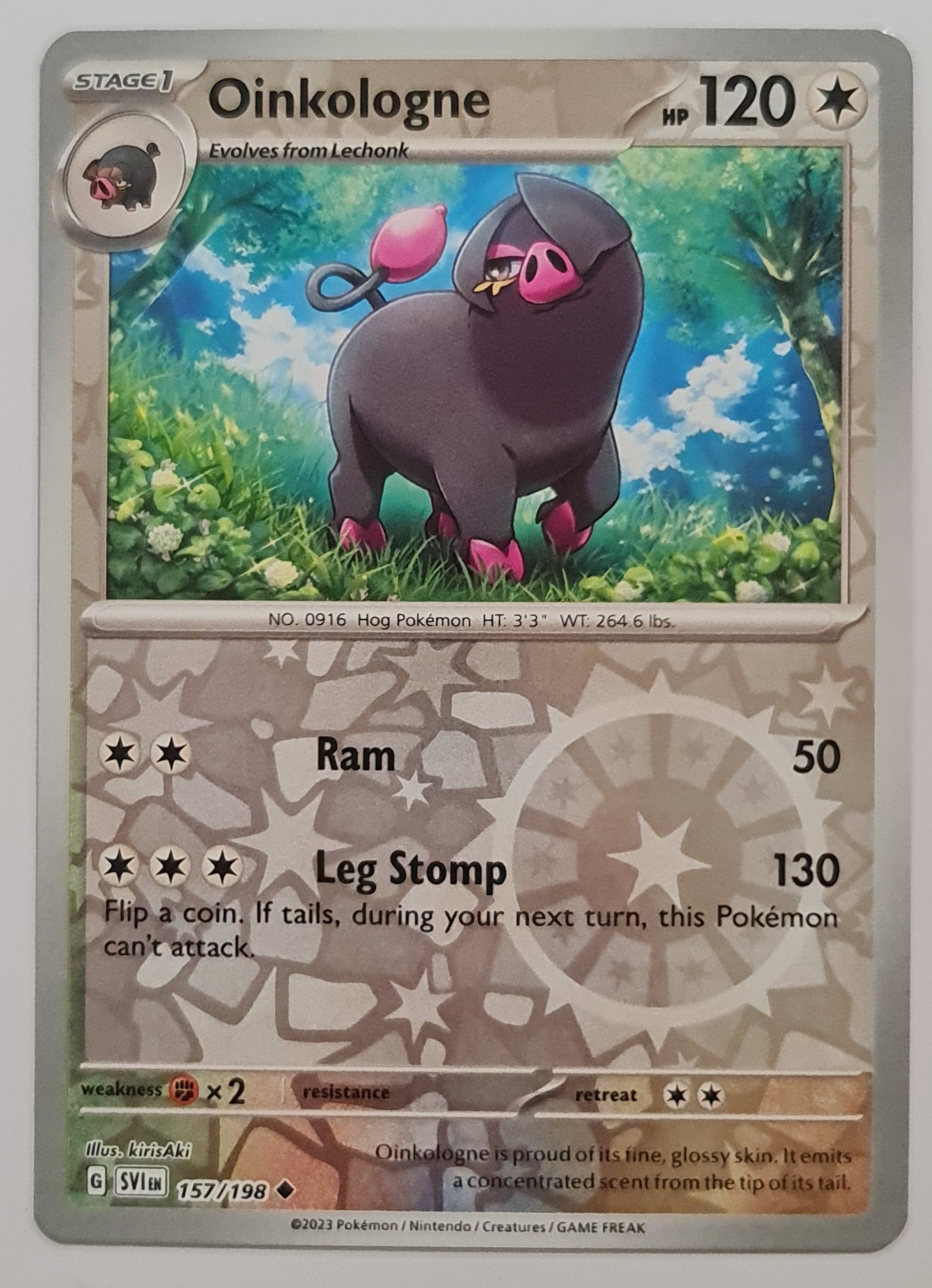 Pokemon Card Scarlet & Violet 157/198 Oinkologne Reverse Holo Uncommon –  Brokenvase Games