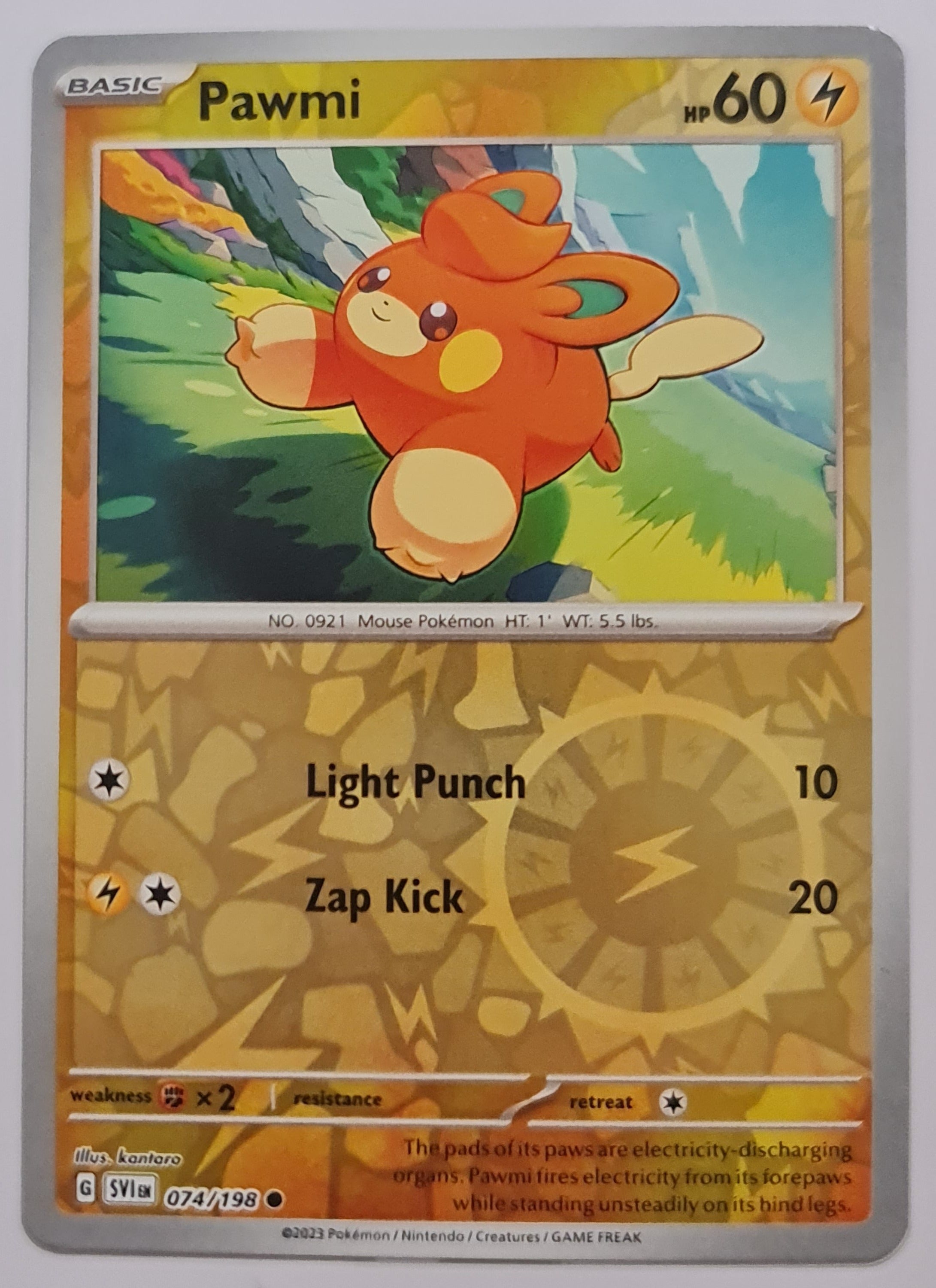 Pokemon Card Scarlet & Violet 074/198 74/198 Pawmi Reverse Holo Common –  Brokenvase Games