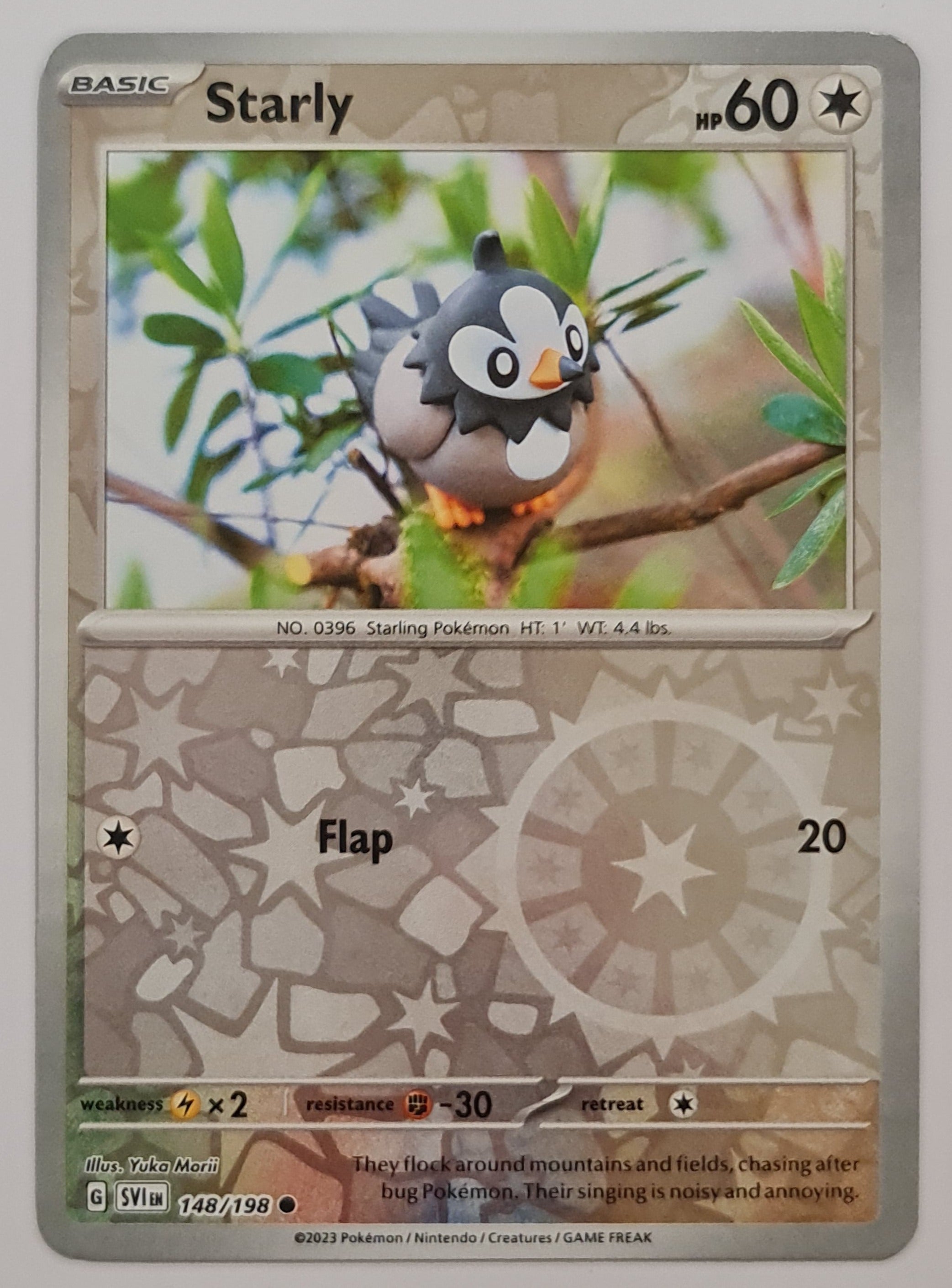 Pokemon Card Scarlet & Violet 148/198 Starly Reverse Holo Common *MINT Brokenvase Games Pokemon Card Scarlet & Violet 148/198 Starly Reverse Holo Common *MINT Brokenvase Games