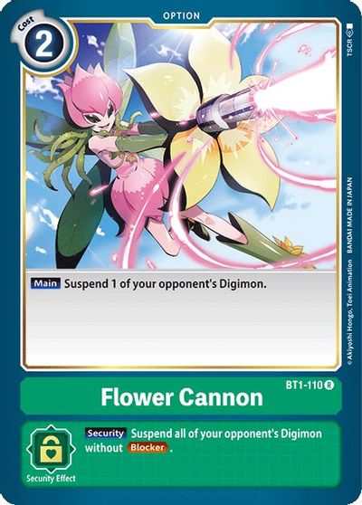 Digimon Card Ver 1.0 Flower Cannon BT1-110 R
