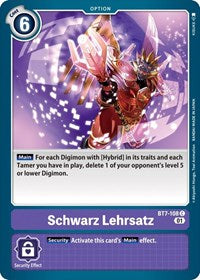 Digimon Card Next Adventure Schwarz Lehrsatz BT7-108 C