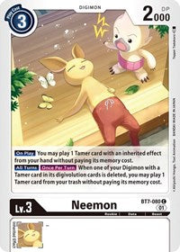 Digimon Card Next Adventure Neemon BT7-080 C