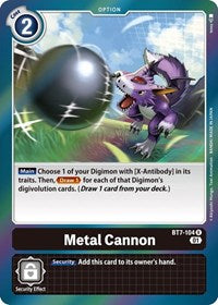 Digimon Card Next Adventure Metal Cannon BT7-104 R