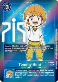 Digimon Card Next Adventure Tommy Himi BT7-086 R Alternate Art