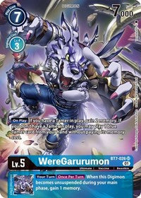 Digimon Card Next Adventure WereGarurumon BT7-026 SR Alternate Art