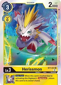 Digimon Card Next Adventure Herissmon BT7-031 R