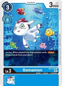 Digimon Card Next Adventure Gomamon BT7-018 U