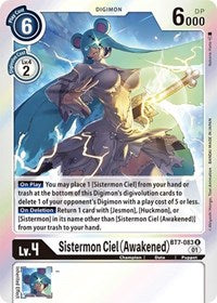 Digimon Card Next Adventure Sistermon Ciel Awakened BT7-083 R
