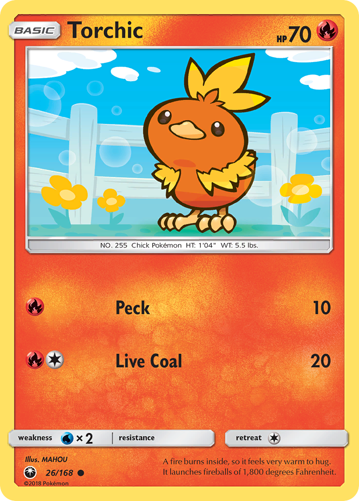 Pokemon Card Celestial Storm 26/168 Torchic Pokemon Common *MINT*