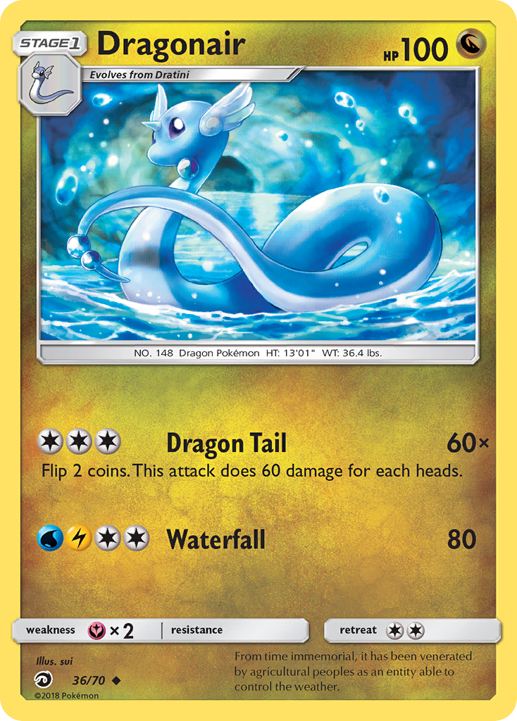 Pokemon Card Dragon Majesty 36/70 Dragonair Pokemon Uncommon *MINT*