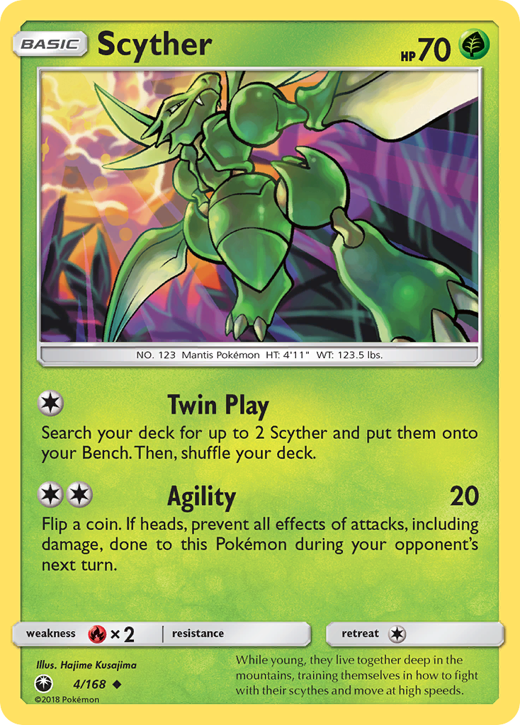 Pokemon Card Celestial Storm 4/168 Scyther Pokemon Uncommon *MINT*