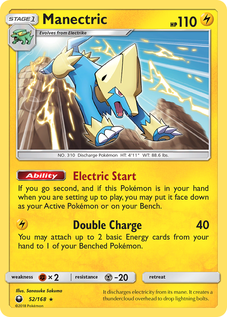 Pokemon Card Celestial Storm 52/168 Manectric Pokemon Rare *MINT*