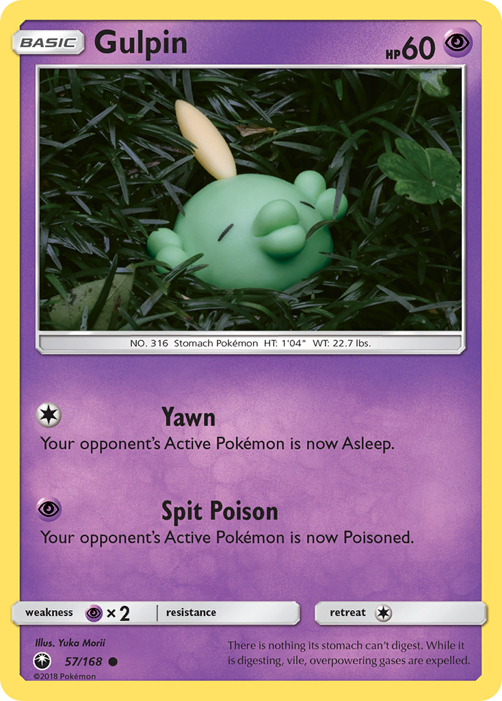 Pokemon Card Celestial Storm 57/168 Gulpin Pokemon Common *MINT*