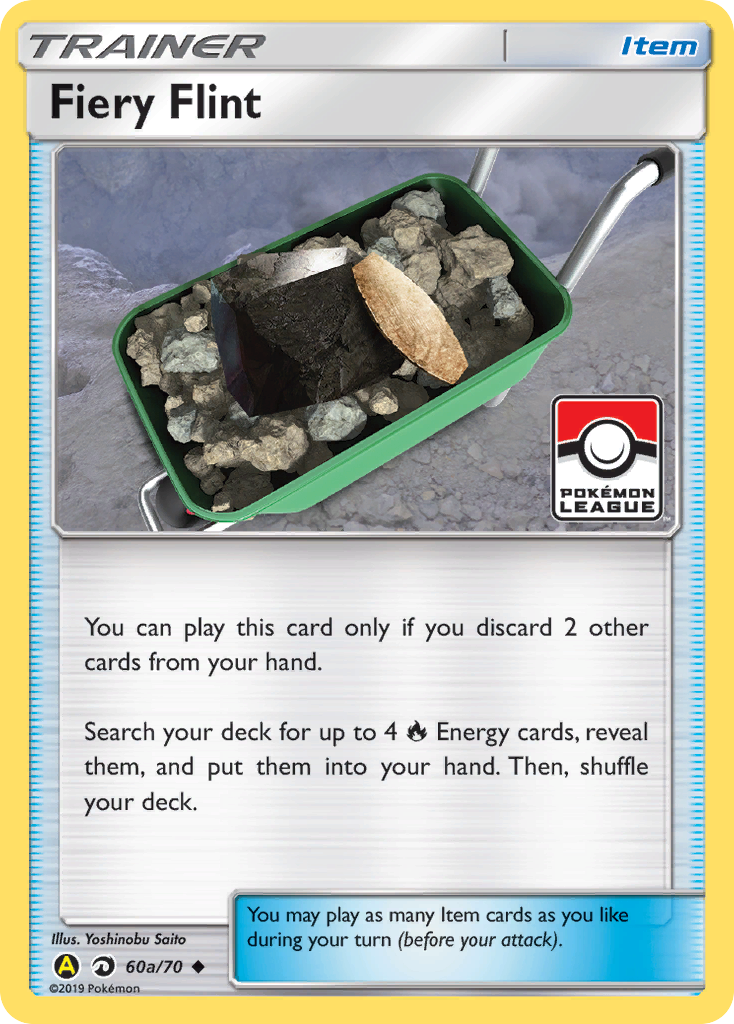 Pokemon Card Dragon Majesty 60a/a70 Fiery Flint Trainer Uncommon *MINT*