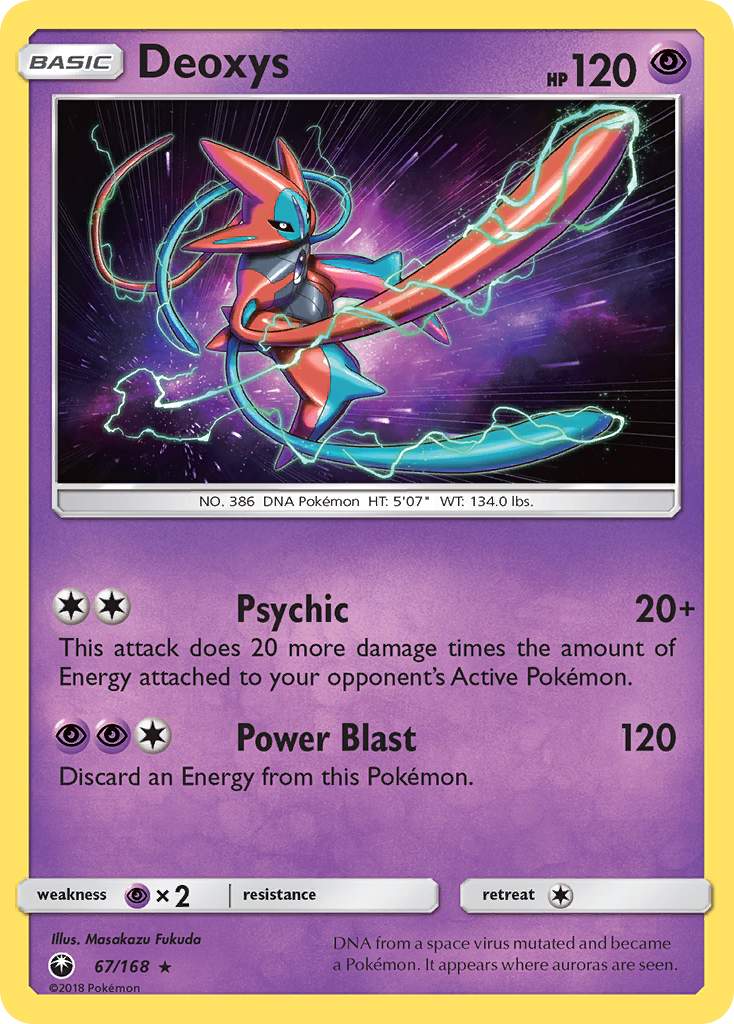 Pokemon Card Celestial Storm 67/168 Deoxys Pokemon Rare Holo *MINT*