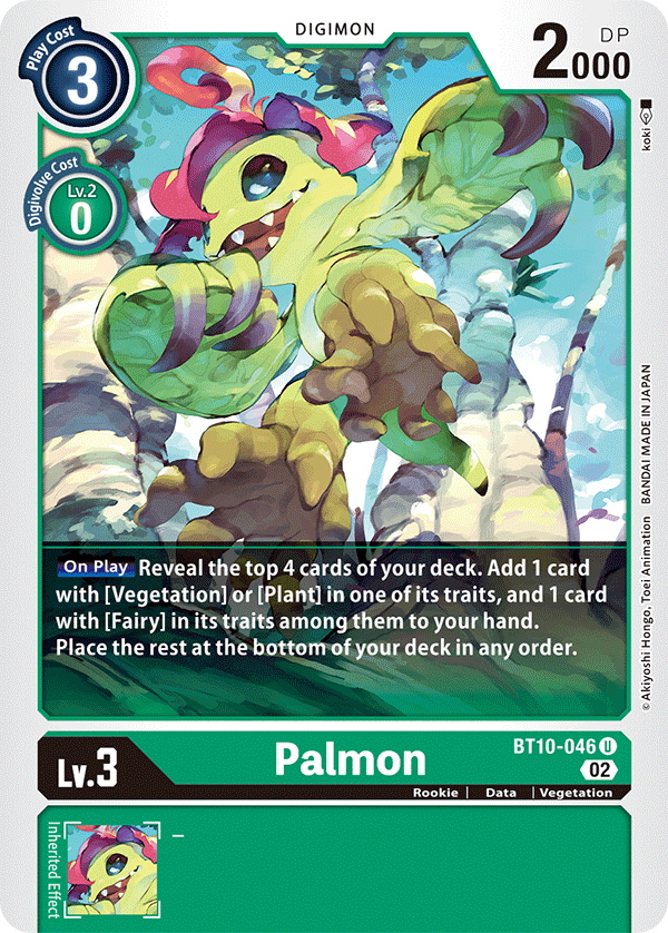 Digimon Card Xros Encounter Palmon BT10-046 U