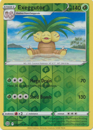 Pokemon Card Brilliant Stars 002/172 2/172 Exeggutor Reverse Holo Unco –  Brokenvase Games