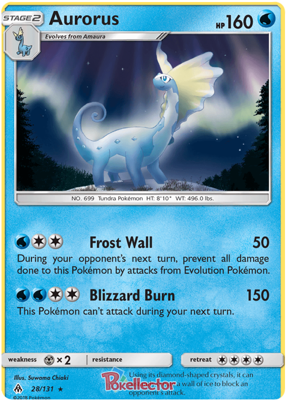 Pokemon Card Forbidden Light 28/131 028/131 Aurorus Holo Rare *MINT*