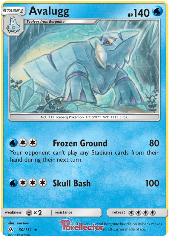 Pokemon Card Forbidden Light 30/131 030/131 Avalugg Rare *MINT*