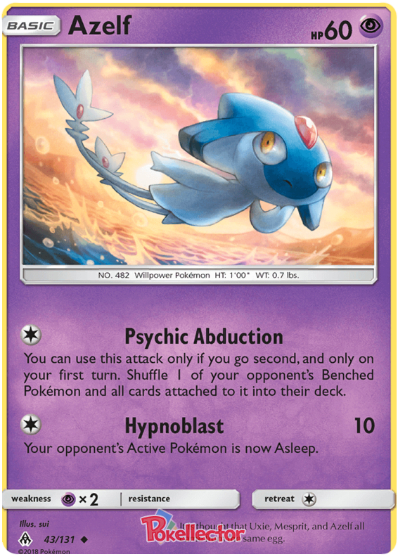 Pokemon Card Forbidden Light 43/131 043/131 Azelf Uncommon *MINT*