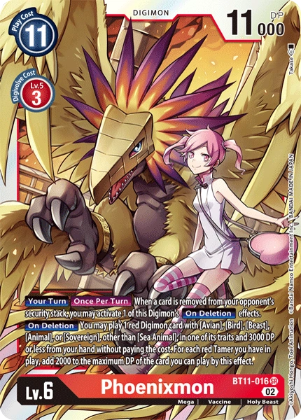 Digimon Card Dimensional Phase Phoenixmon BT11-016 SR