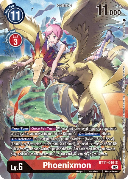 Digimon Card Dimensional Phase Phoenixmon Alt Art BT11-016 SR