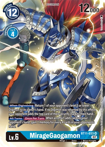 Digimon Card Dimensional Phase MirageGaogamon Alt Art BT11-033 SR