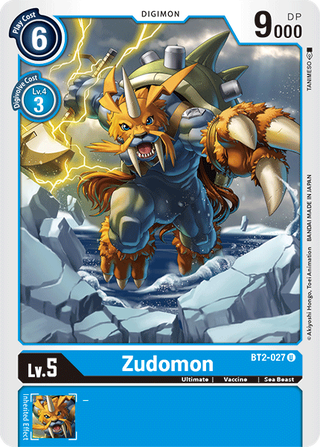 بطاقة Digimon الإصدار 1.5 Zudomon BT2-027 U