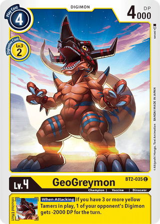 Digimon Card Ver 1.5 GeoGreymon BT2-035 C