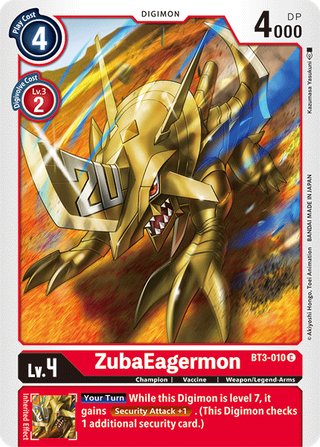 Digimon Card Ver 1.5 ZubaEagermon BT3-010 C