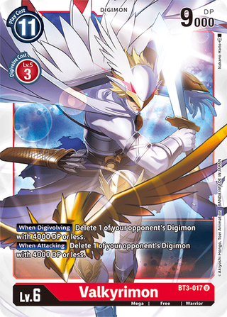 Digimon-Karte Ver 1.5 Valkyrimon BT3-017 U