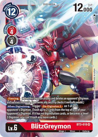 Digimon Card Ver 1.5 BlitzGreymon BT3-018 SR