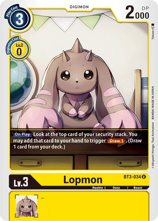 数码宝贝卡 Ver 1.5 Lopmon BT3-034 U