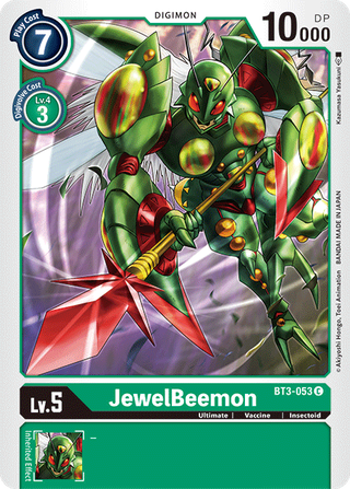 بطاقة Digimon الإصدار 1.5 JewelBeemon BT3-053 C