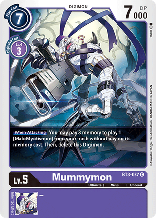 Digimon Card Ver 1.5 Mummymon BT3-087 C