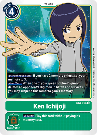 Digimon Card Ver 1.5 Ken Ichijoji BT3-094 R