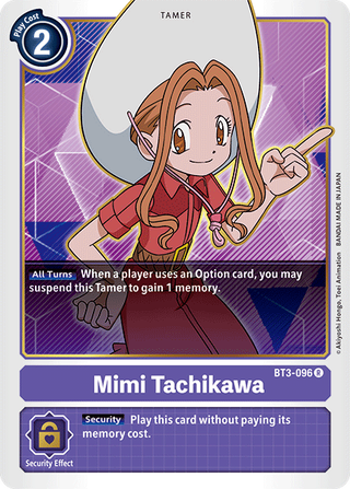 بطاقة Digimon الإصدار 1.5 Mimi Tachikawa BT3-096 R
