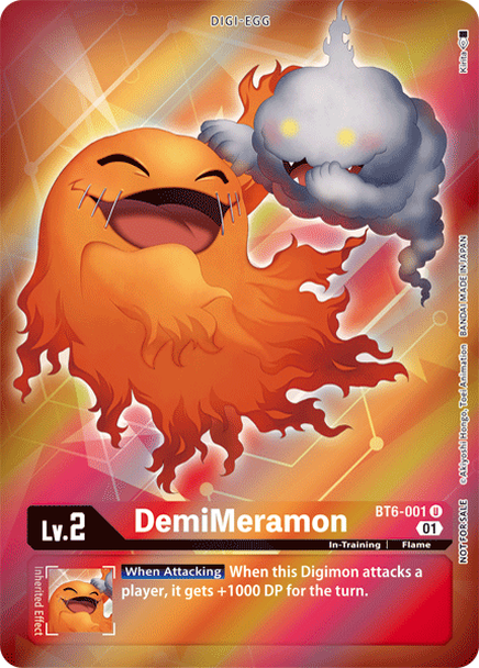 Digimon Card Double Diamond DemiMeramon BT6-001 U Alternate Art