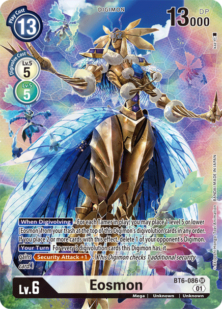 Digimon Card Double Diamond Eosmon BT6-086 SR Alternate Art