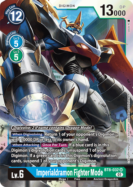 Digimon Card New Awakening Imperialdramon Fighter Mode BT8-032 SR