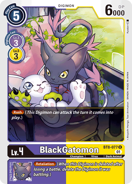 digimon new awakening cards Digimon Card New Awakening BlackGatomon BT8-077 U – Brokenvase Games