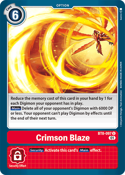 Digimon Card New Awakening Crimson Blaze BT8-097 U